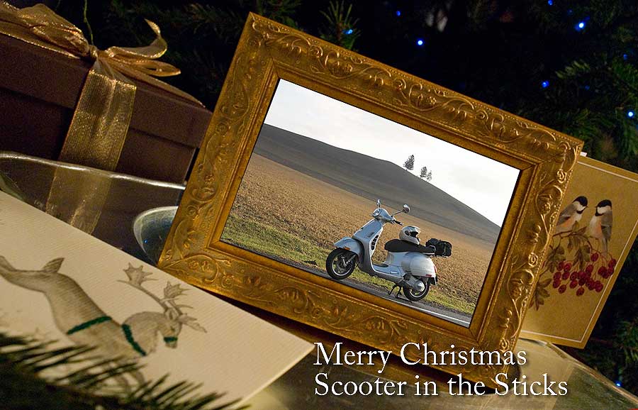 Christmas greeting from Scooter in the Sticks