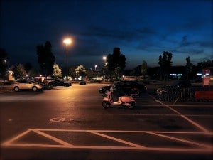 parking lot vespa