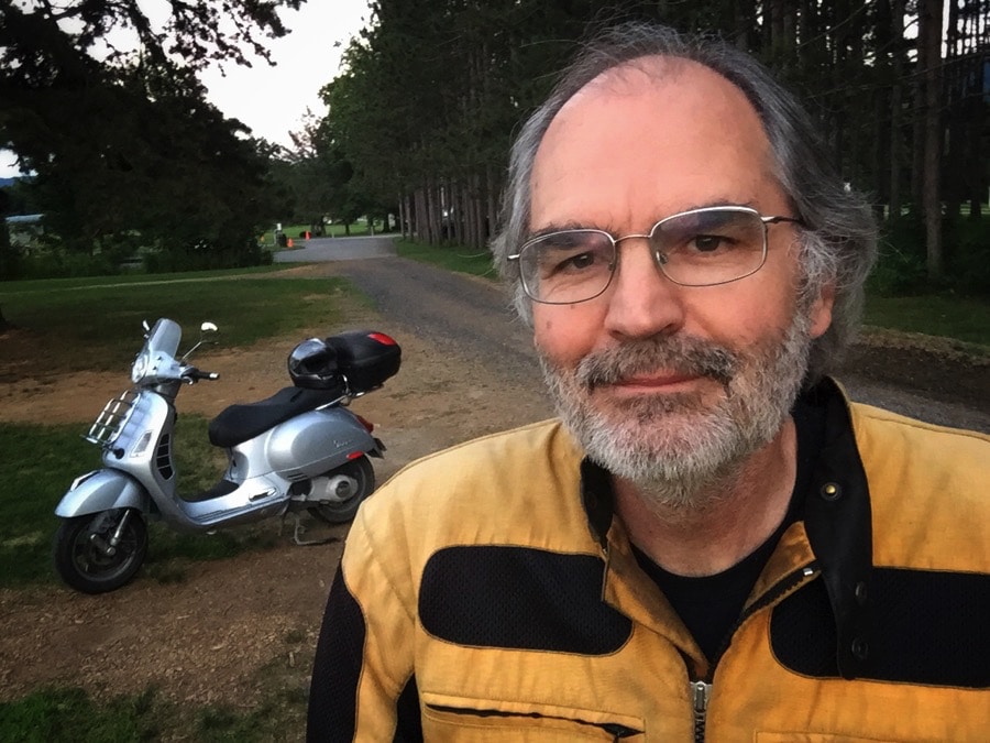 Steve Williams, Vespa rider and blogger.