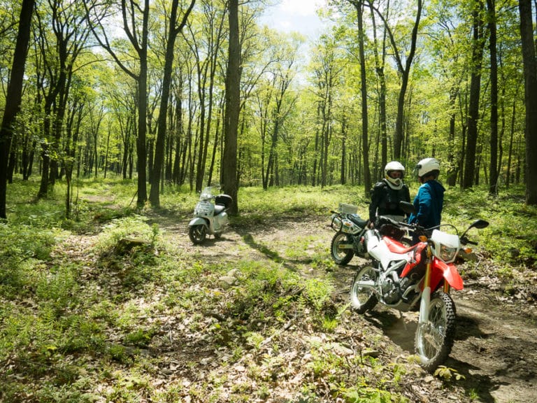 Riding a Vespa Scooter Off-Road - Scooter in the Sticks