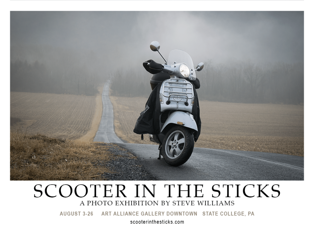 Scooter in the Sticks exhibition announcement