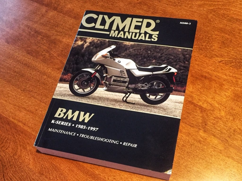 Clymer manual for the 1992 BMW K75 motorcycle.