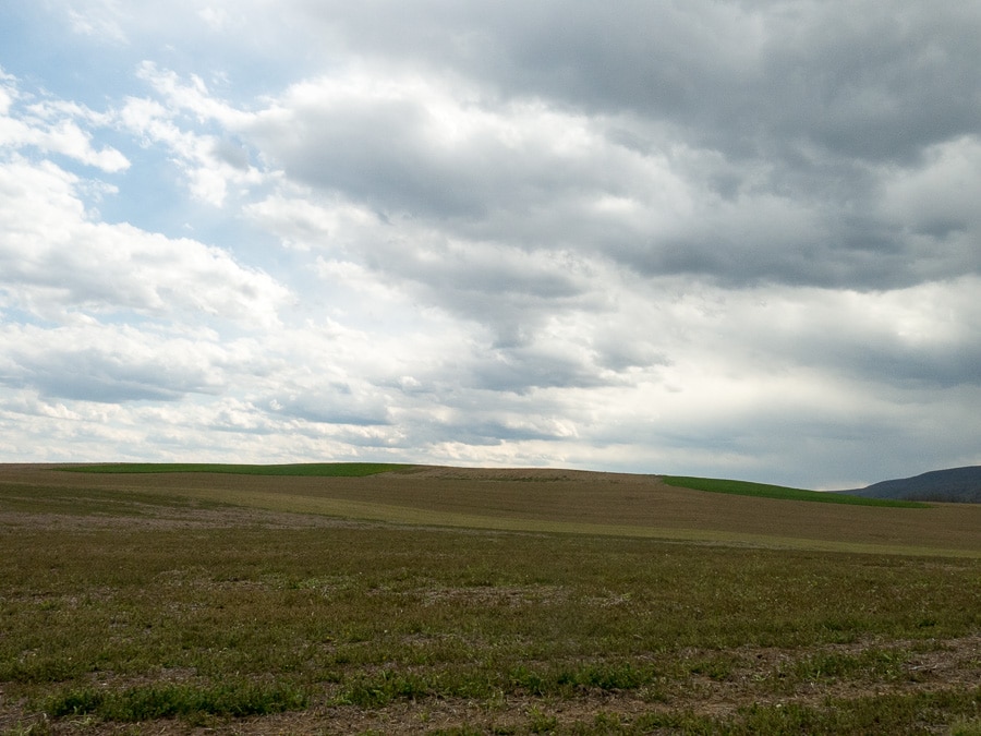 A rural, central Pennsylvania farm landscape
