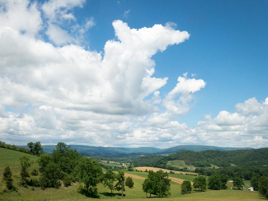 A scenic view of a central Pennsylvania landscape