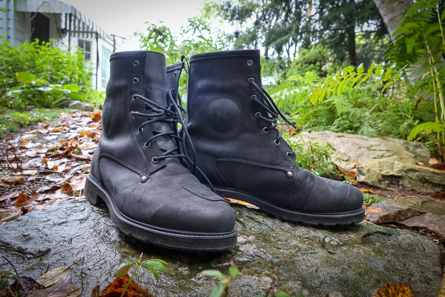 Black motorcycle boots
