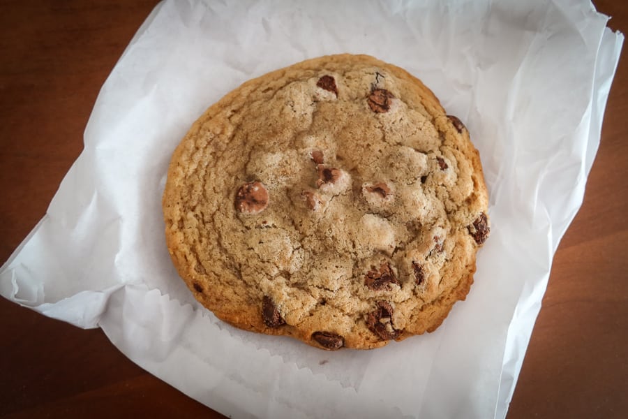 a chocolate chip cookie