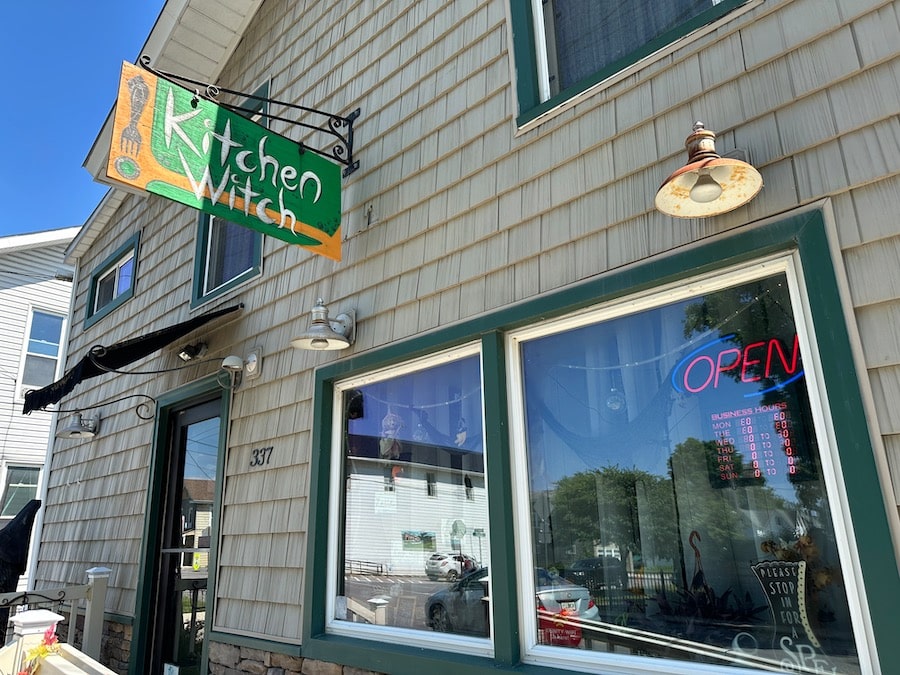 Exterior view of the Kitchen Witch cafe.