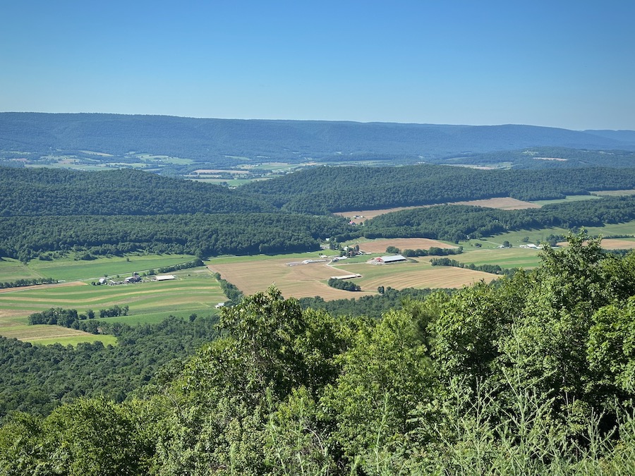 Scenic view from Jack's Mountain Overlook.
