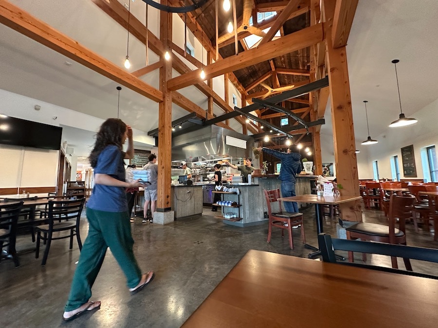 Inside the Gilmore Farm Cafe.